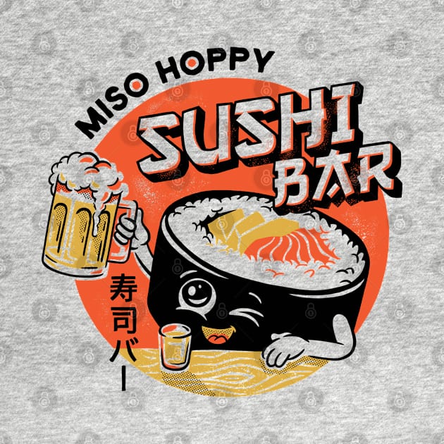Sushi Bar - white tee by CPdesign